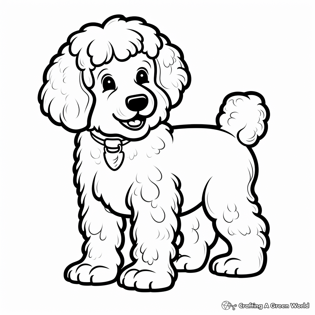 Poodle coloring pages