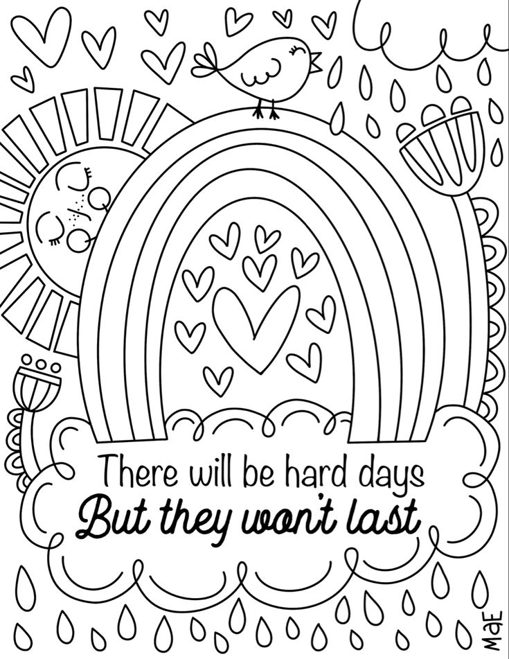 Coloring sheet positive quote happy message coloring pages inspirational detailed coloring pages printable adult coloring pages