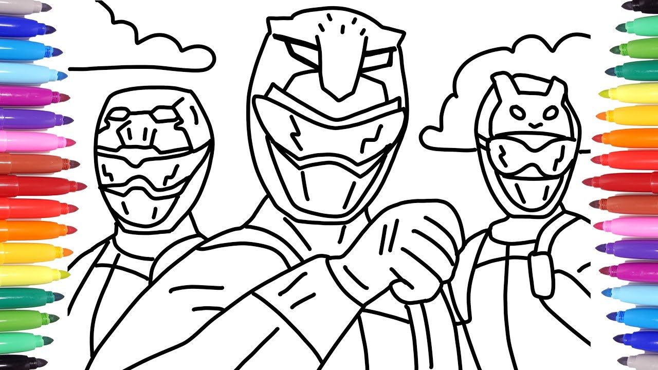 Power rangers beast orphers power rangers coloring pages red ranger blue ranger yellow ranger