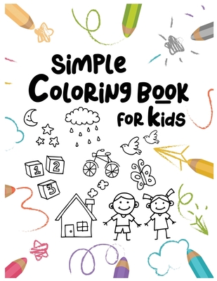 Simple coloring book for kids easy and fun educational coloring pages of animals for little kids age