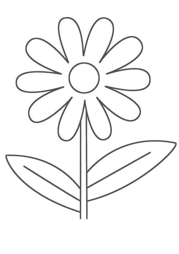 Coloring pages flower coloring pages simple for kids