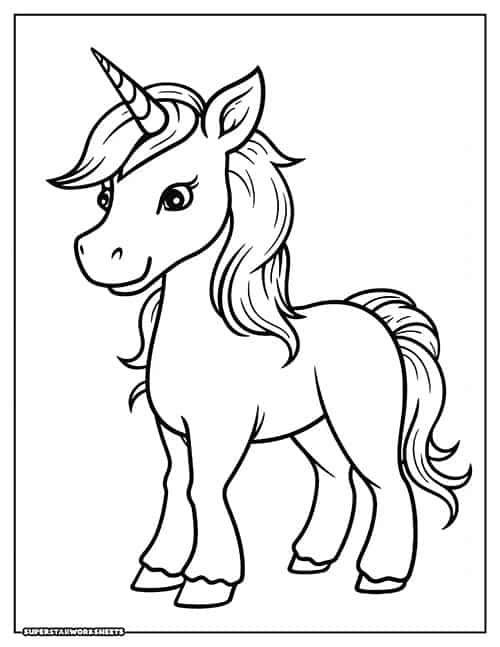 Unicorn coloring pages