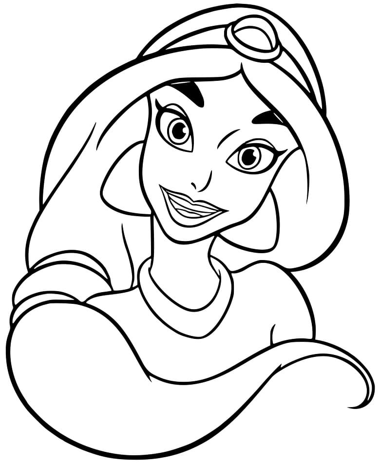 Princess jasmine coloring pages