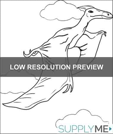 Printable pterodactyl dinosaur coloring page for kids â