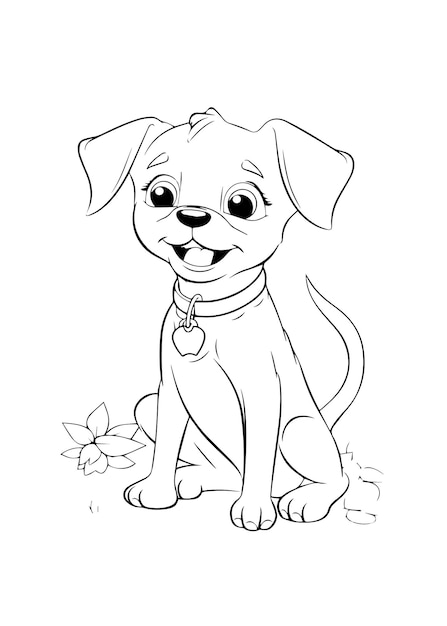 Page easy puppy coloring pages images