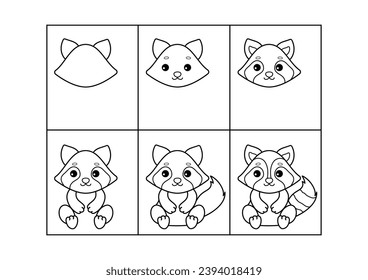 Raccoon coloring page images stock photos d objects vectors