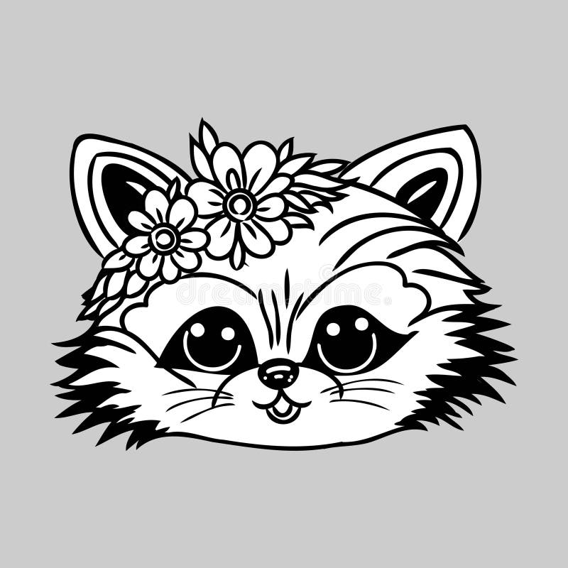 Raccoon coloring stock illustrations â raccoon coloring stock illustrations vectors clipart