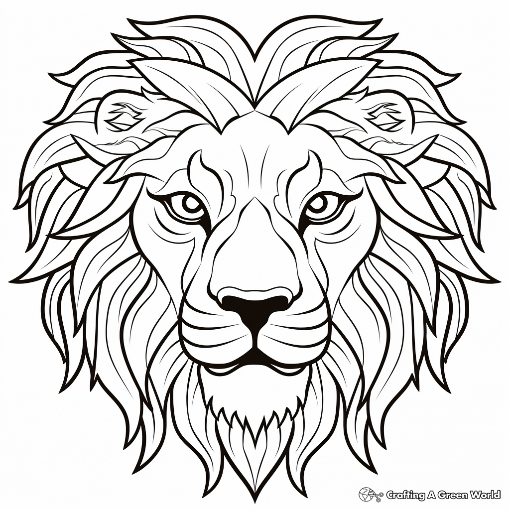 Animal faces coloring pages