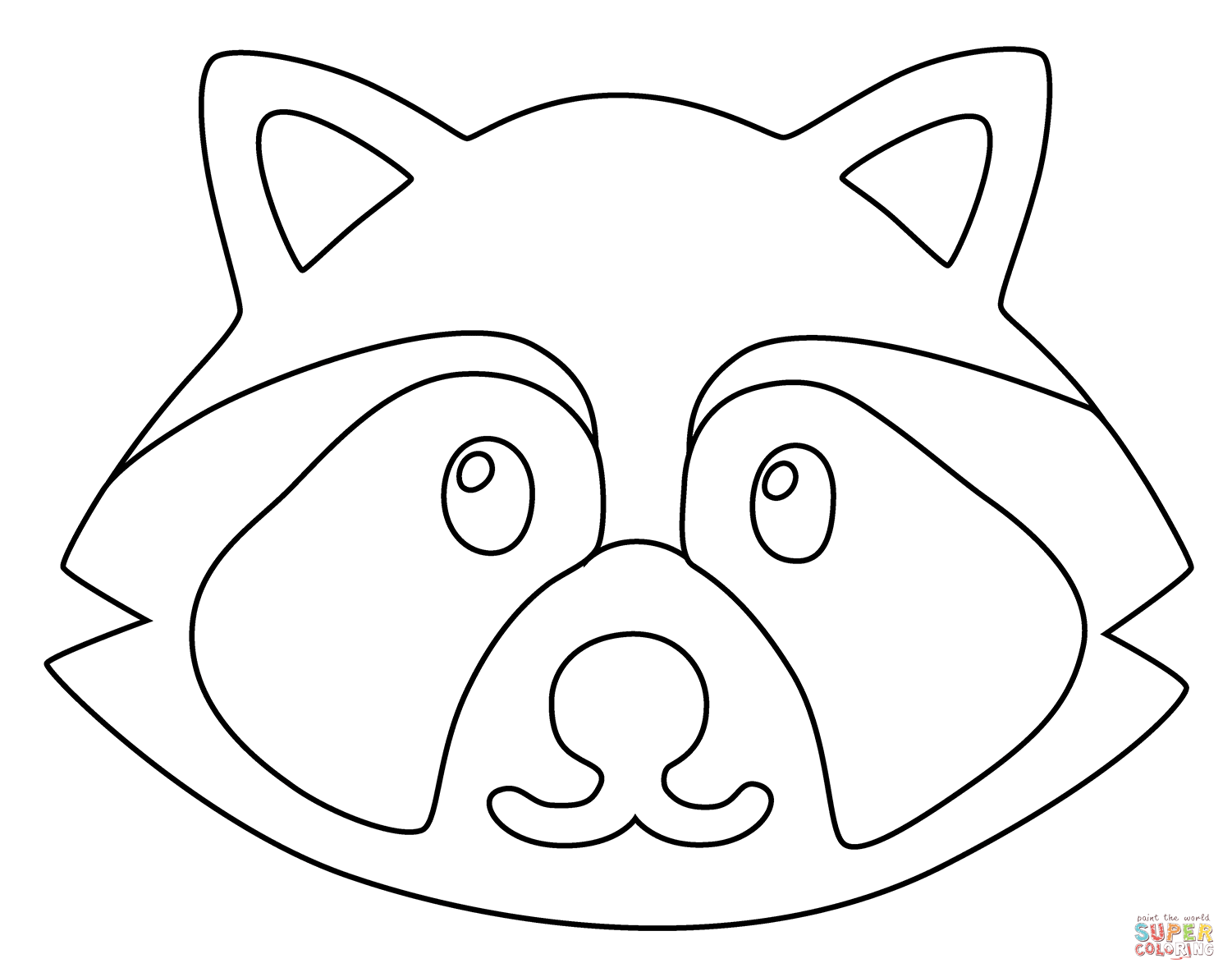 Raccoon emoji coloring page free printable coloring pages