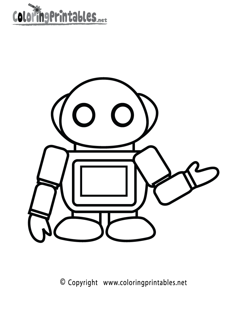 Robot coloring page