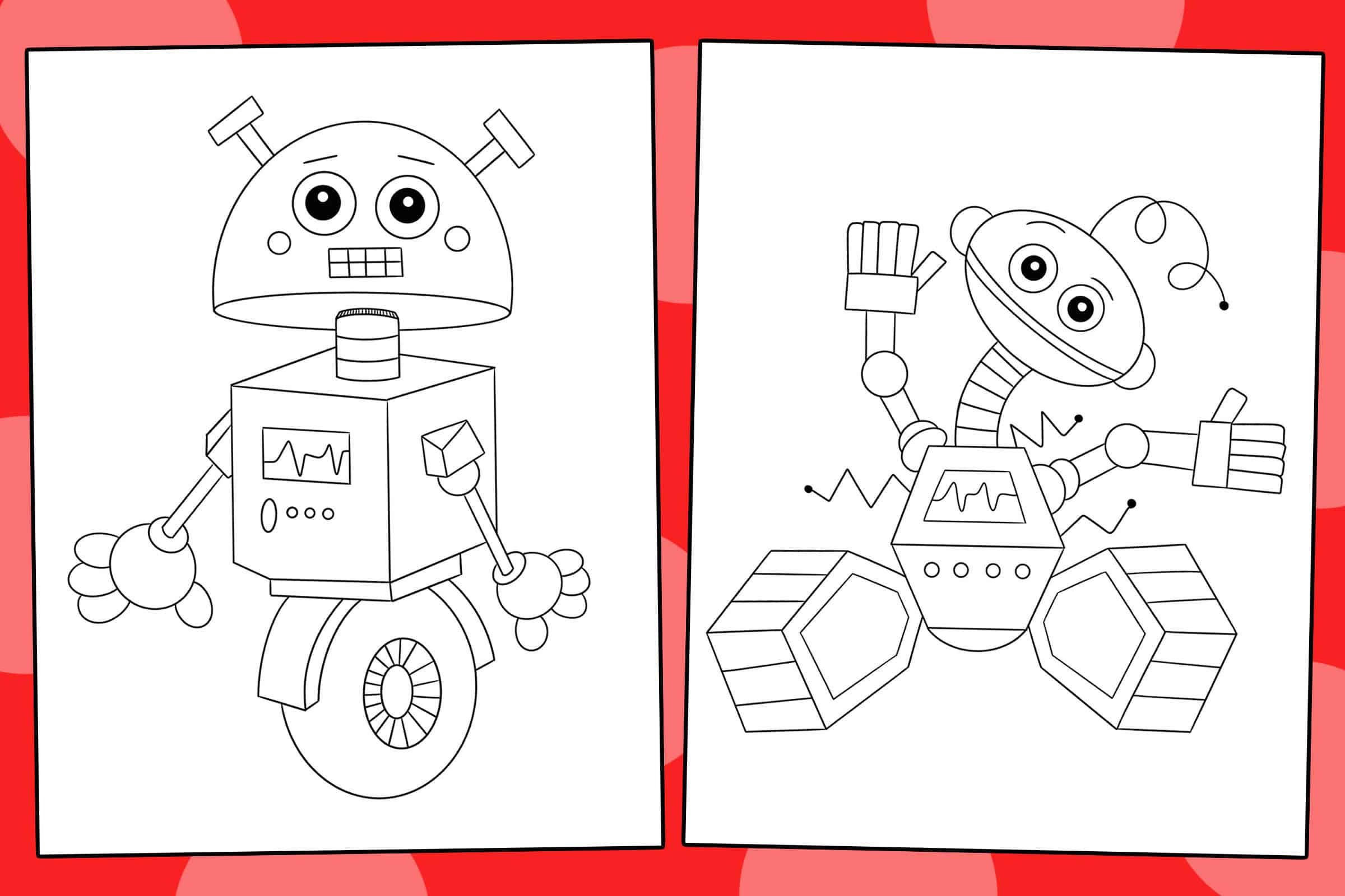 Free robot coloring pages for kids â the hollydog blog