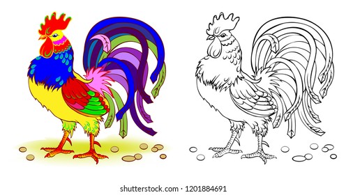 Rooster coloring pages images stock photos d objects vectors