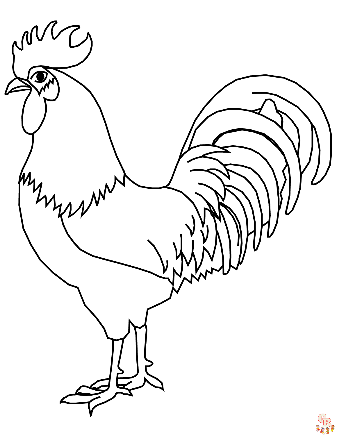 Rooster coloring pages free printable sheets for kids