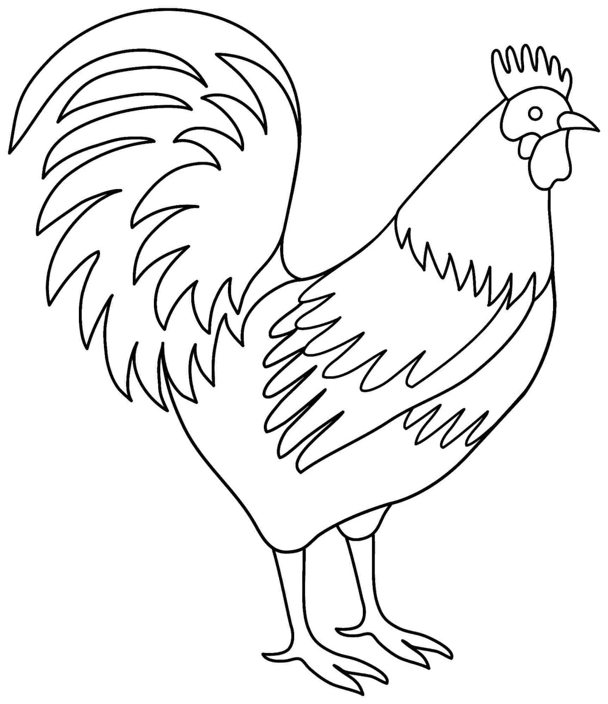 Rooster coloring pages free printable sheets for kids