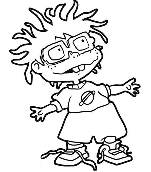 Chuckie finster from the rugrats coloring page color luna cartoon coloring pages coloring pages rugrats