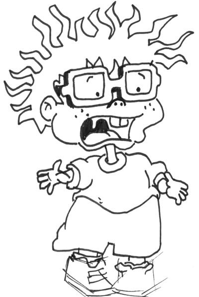 How to draw chuckie from the rugrats with easy step by step drawing lesson