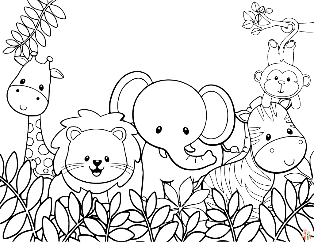 Fun and free safari coloring pages for kids