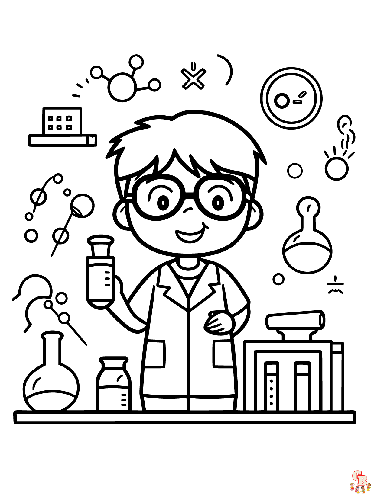 Free science coloring pages for kids