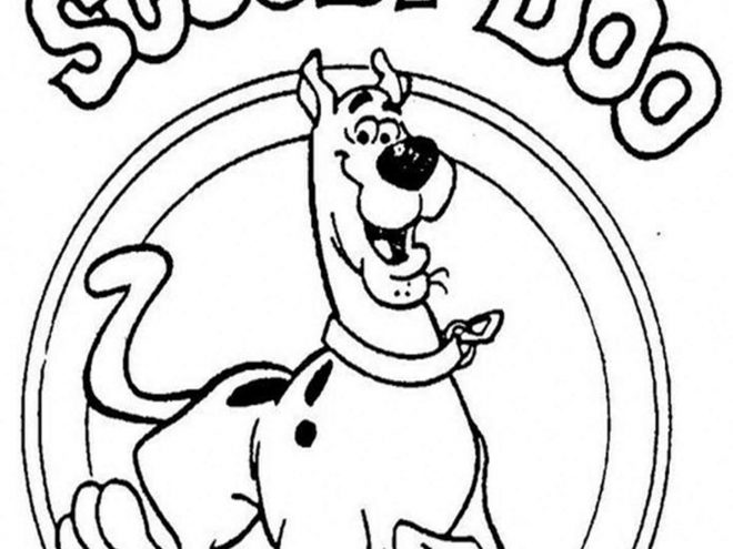 Free easy to print scooby doo coloring pages