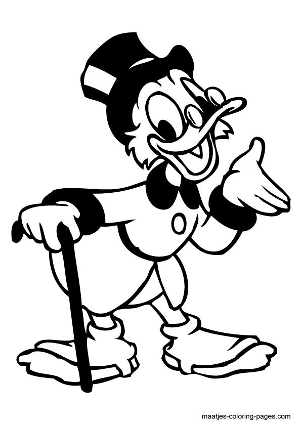 Scrooge mcduck coloring page kleurplaten disney tatoeages knutselen