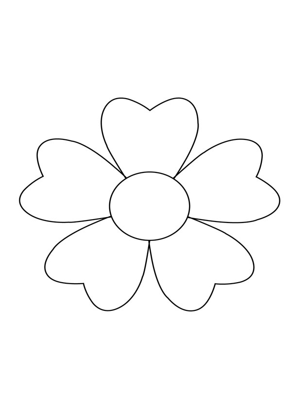 Coloring pages printable simple flower coloring pages for toddlers