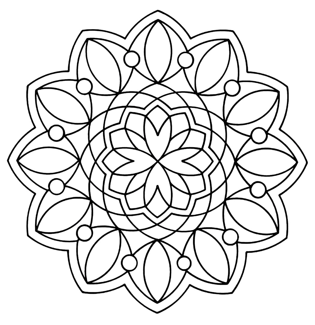 Free printable geometric coloring pages for kids