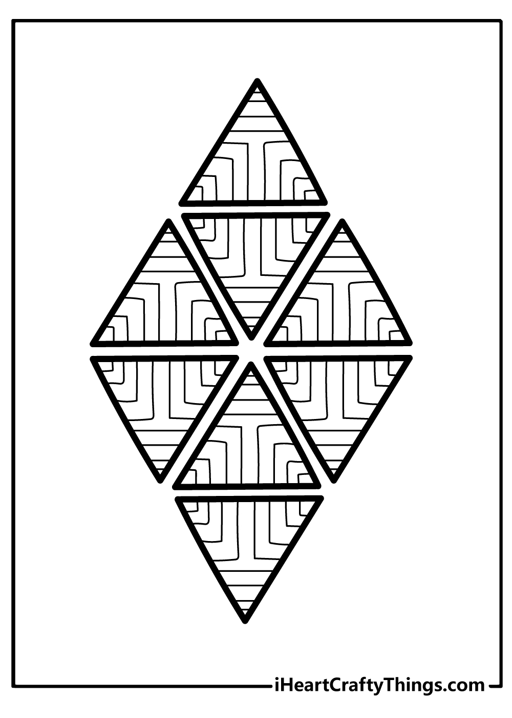 Geometric coloring pages free printables