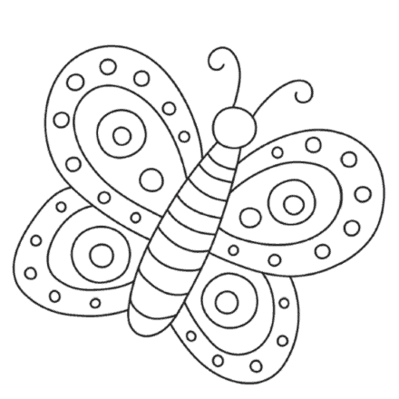 Butterfly coloring sheets