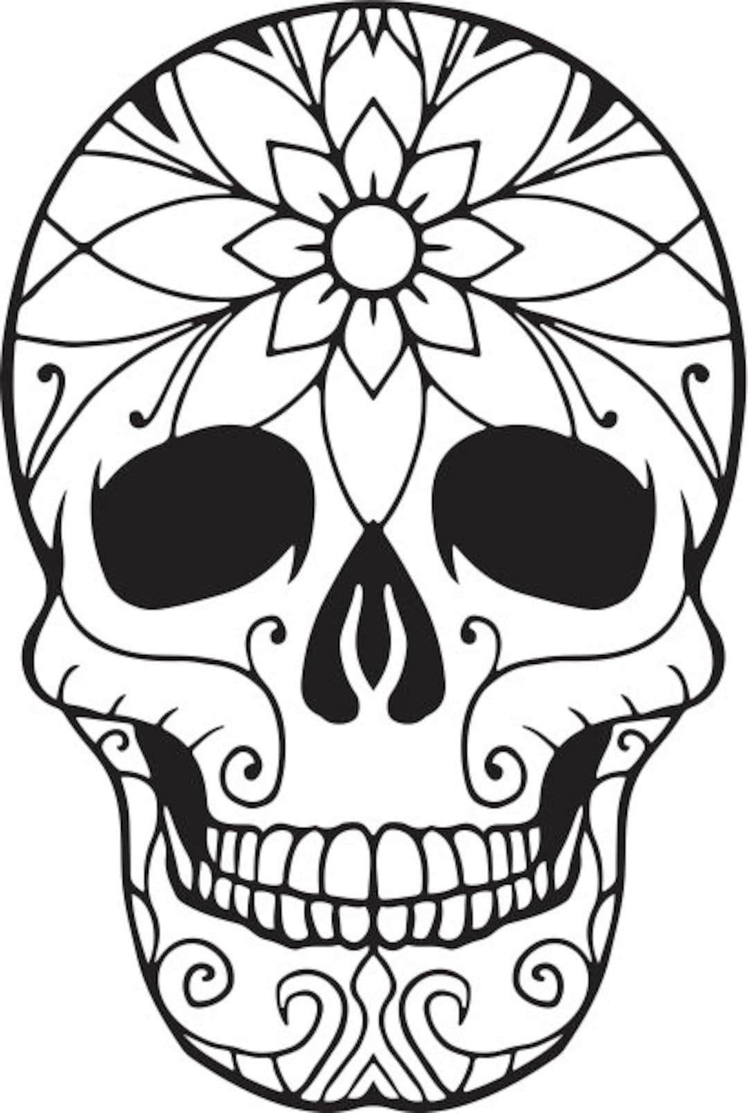 Skull Coloring Page  Easy Drawing Guides