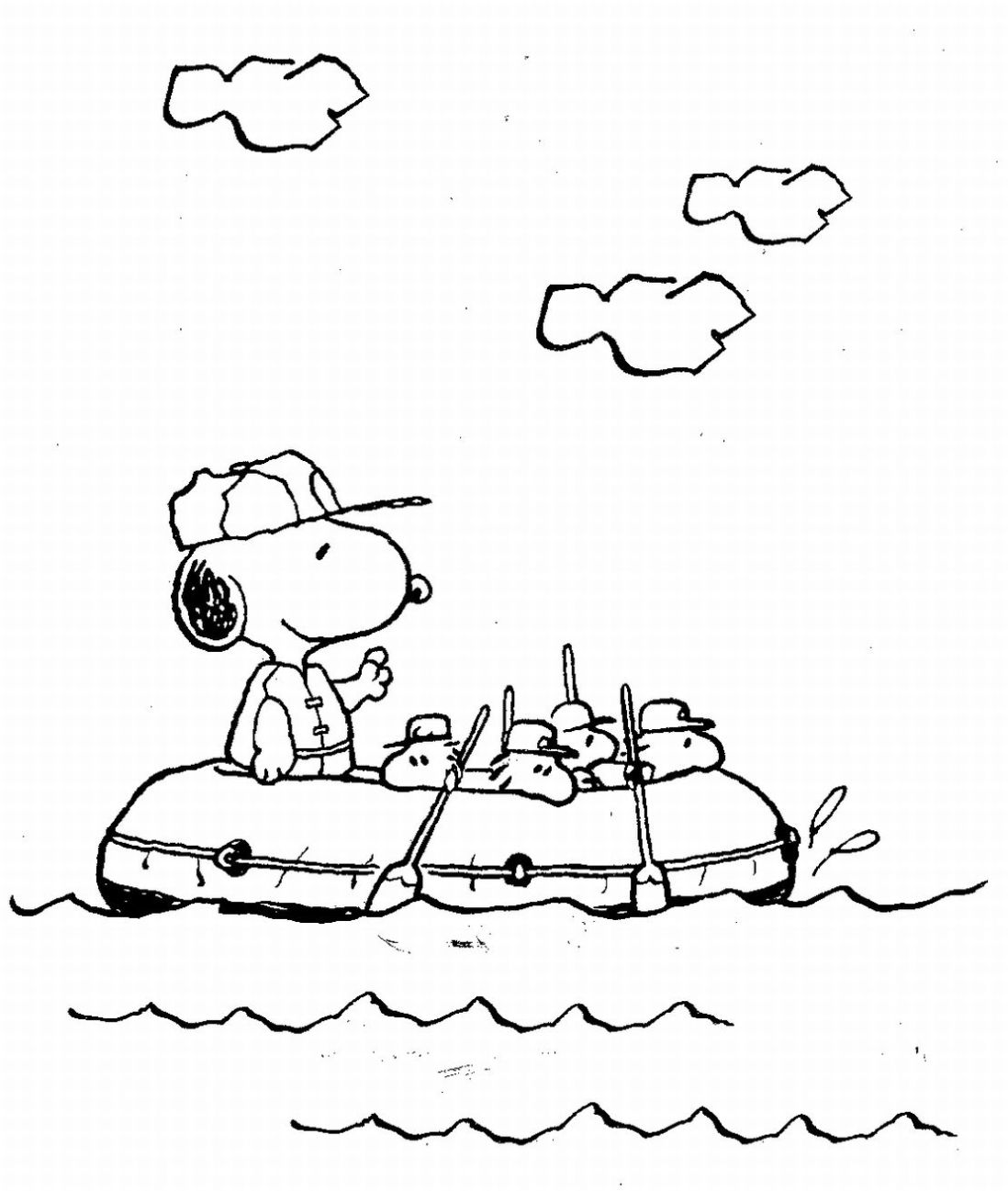 Free printable snoopy coloring pages for kids