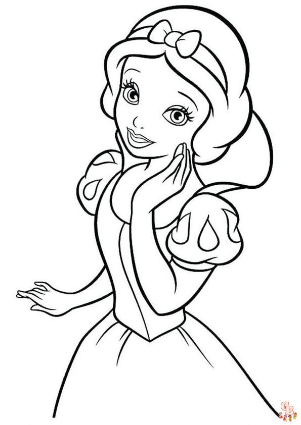 Enjoy free snow white coloring pages and printable sheets