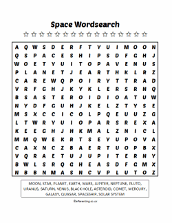 Space wordsearch