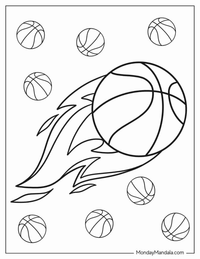 Nba basketball coloring pages free pdf printables