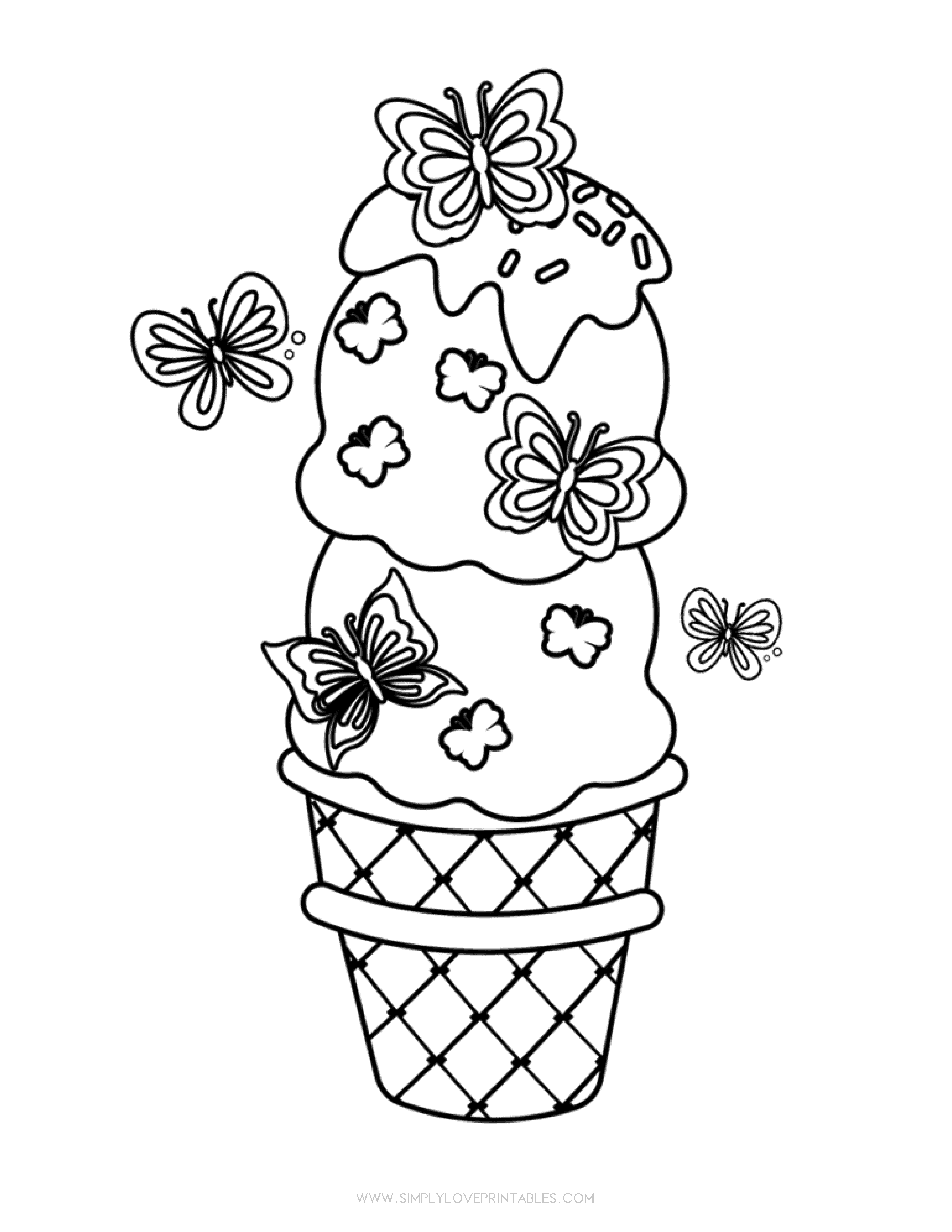 Spring coloring printable pages simply love printables