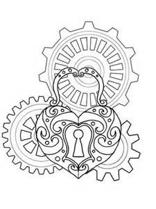 Free steampunk coloring pages