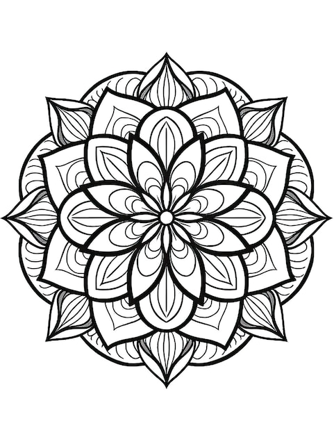 Premium ai image animal mandala coloring pages for stress relief