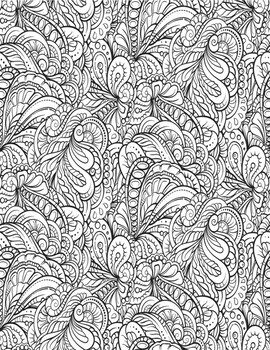 Zen tangle doodling stress relief coloring book for adults and kids printable