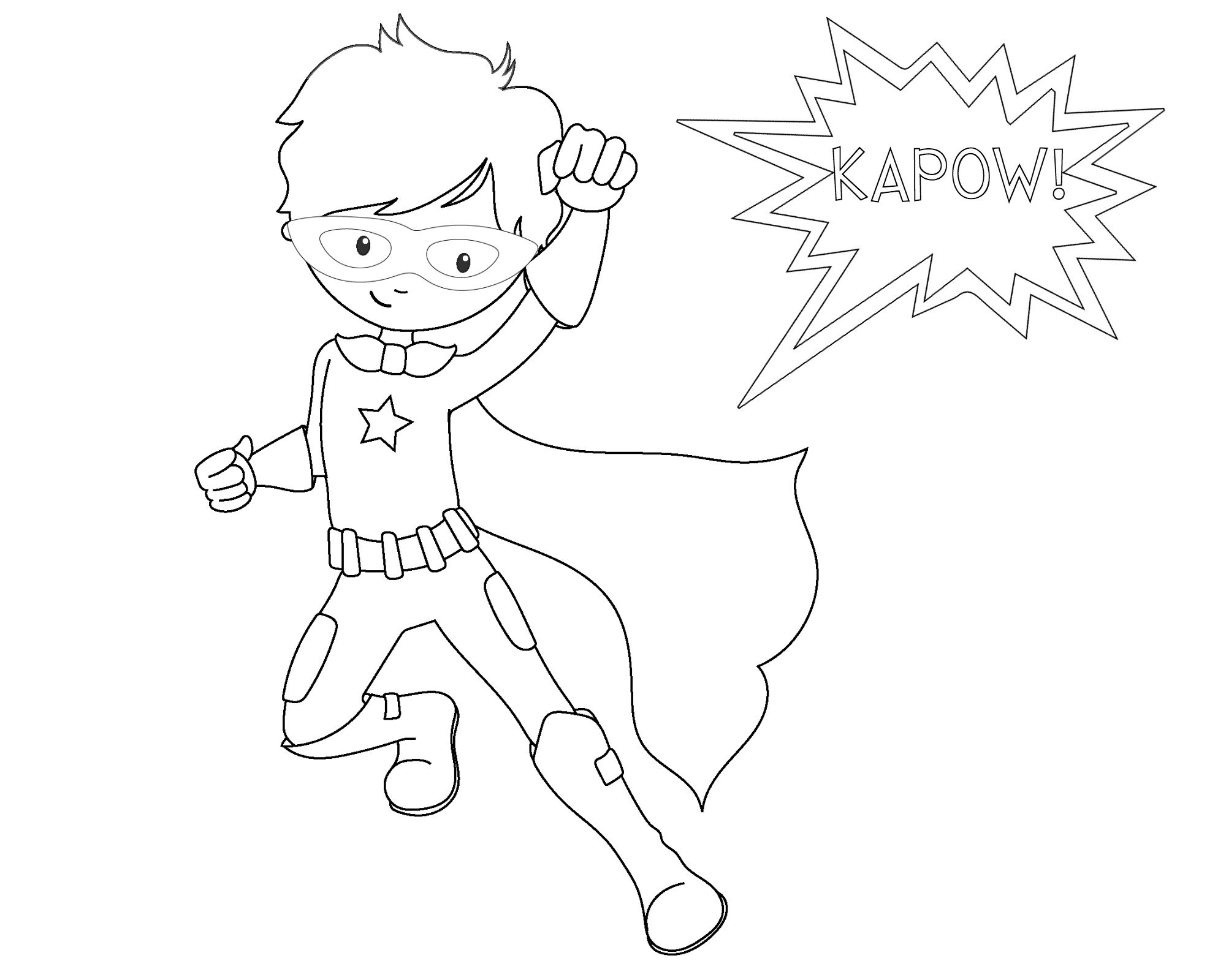 Free printable superhero coloring sheets for kids