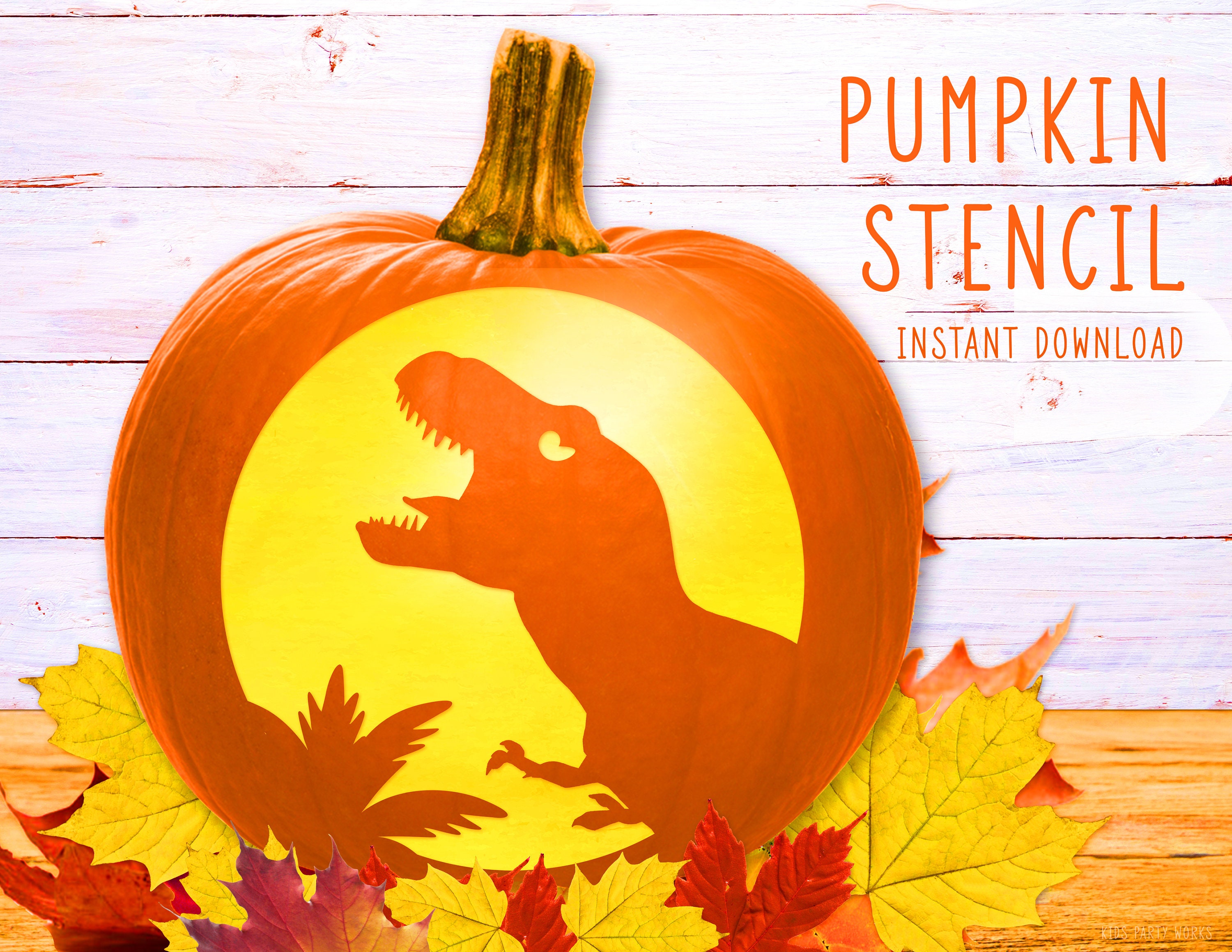 Dinosaur pumpkin stencil halloween jurassic trex animal stencil jack o lantern t