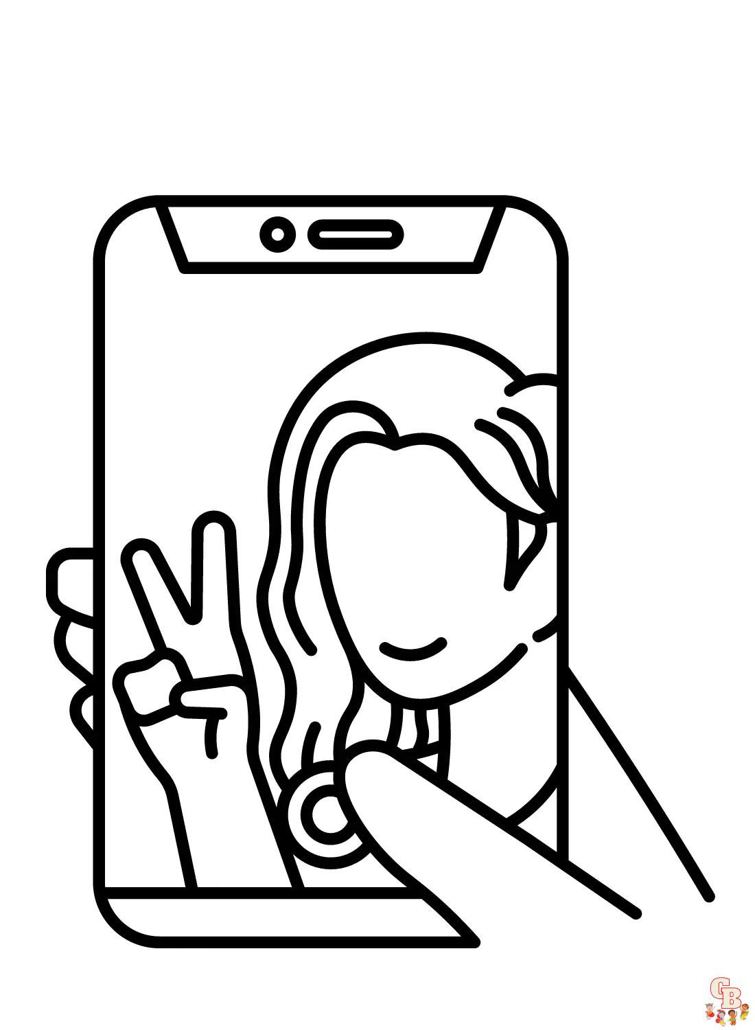 Phone coloring pages