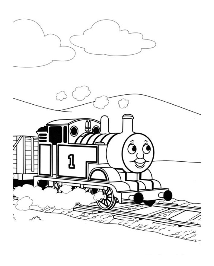 Free coloring pages of thomas and his friends