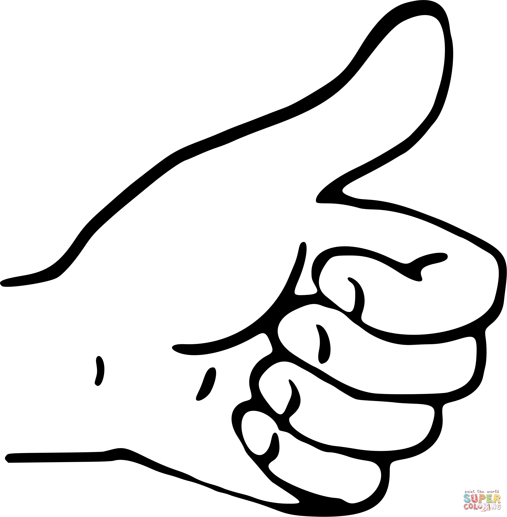 Thumbs up coloring page free printable coloring pages