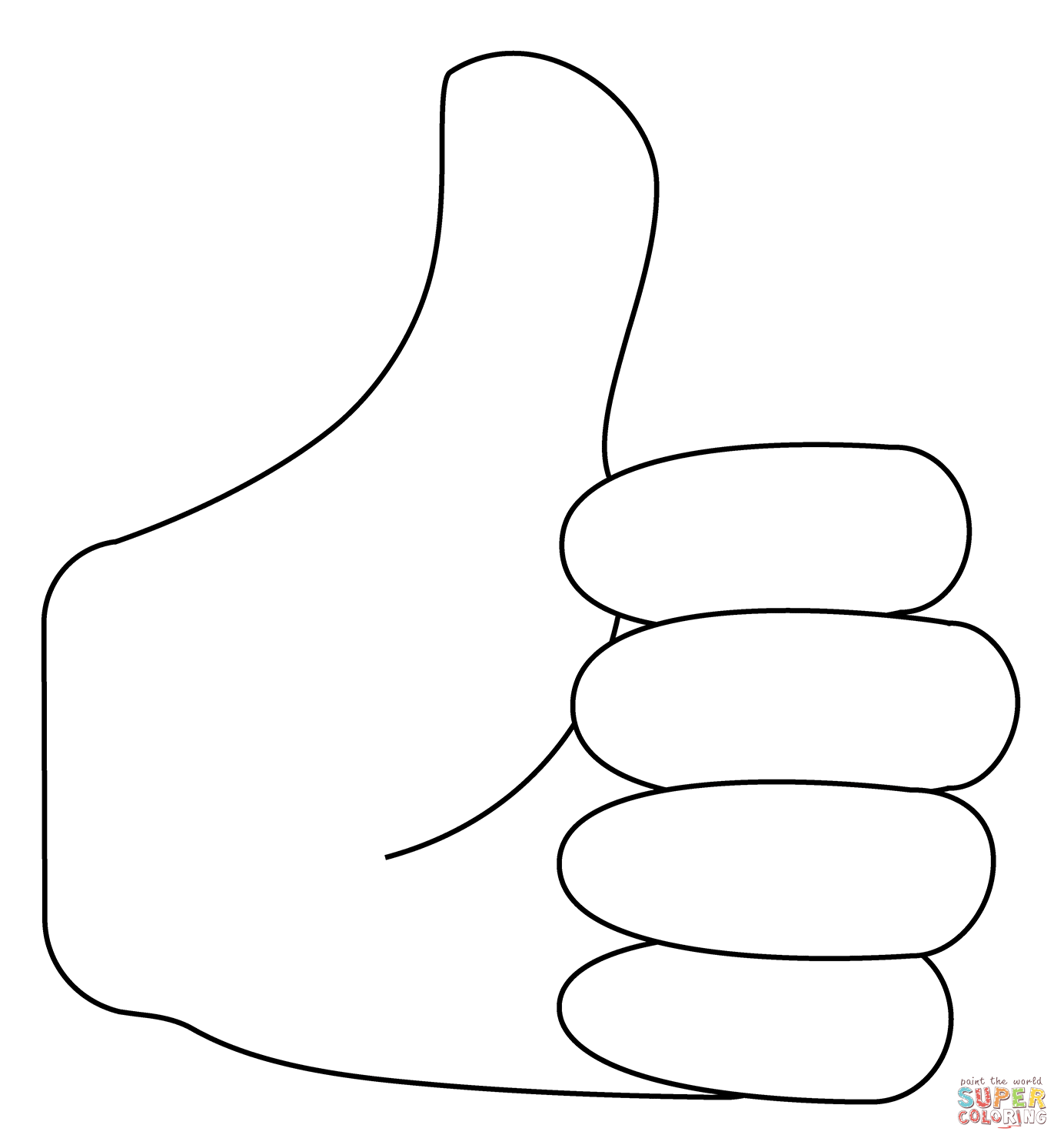 Thumbs up emoji coloring page free printable coloring pages