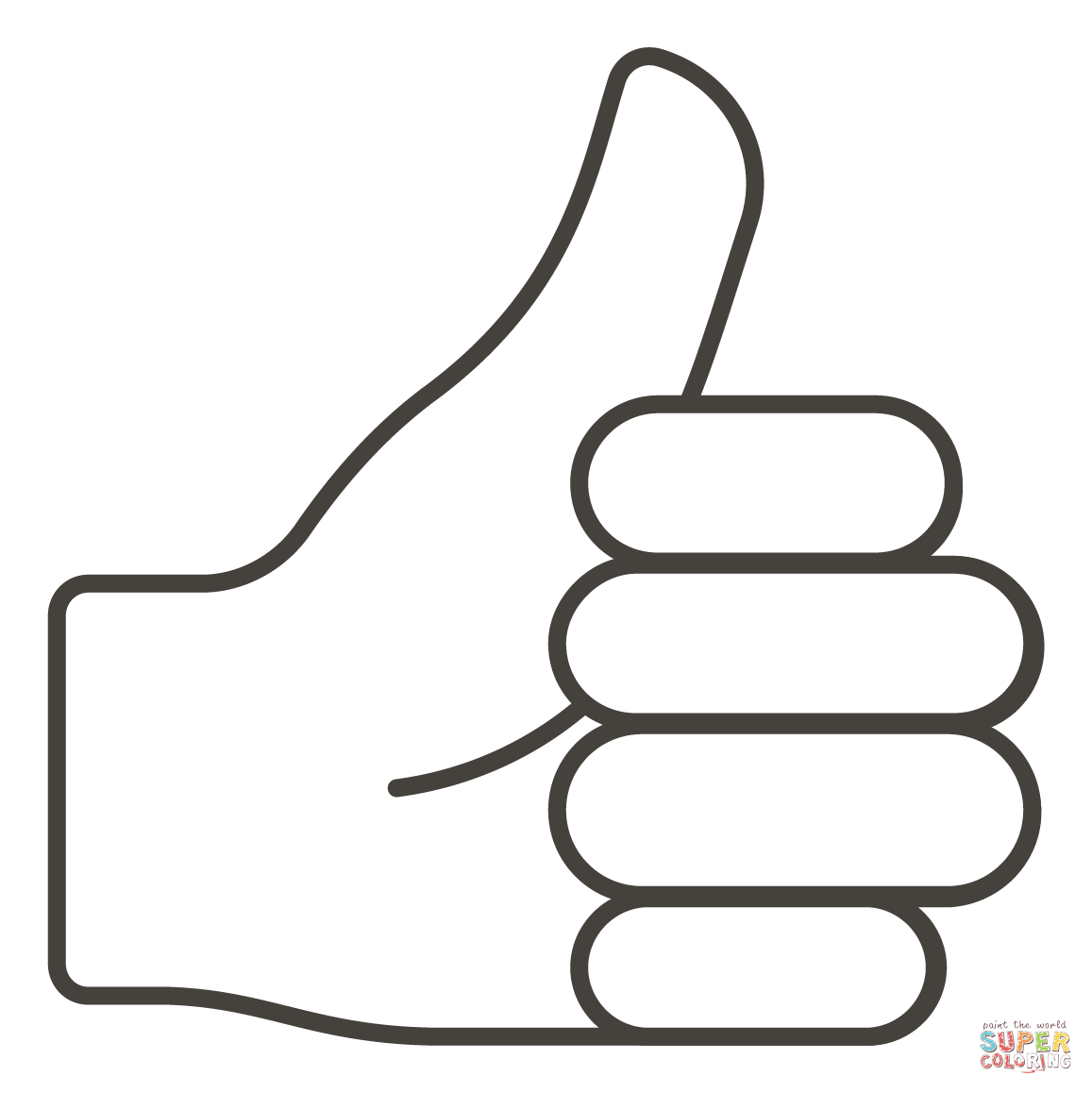 Thumbs up coloring page free printable coloring pages