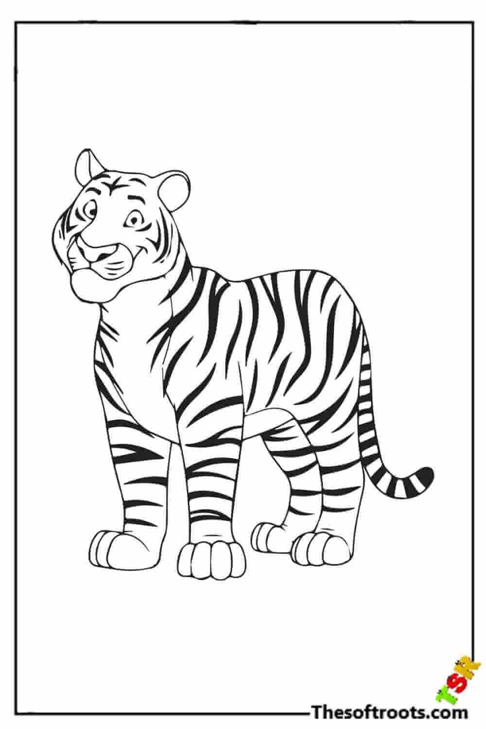 Tiger coloring pages kids coloring pages