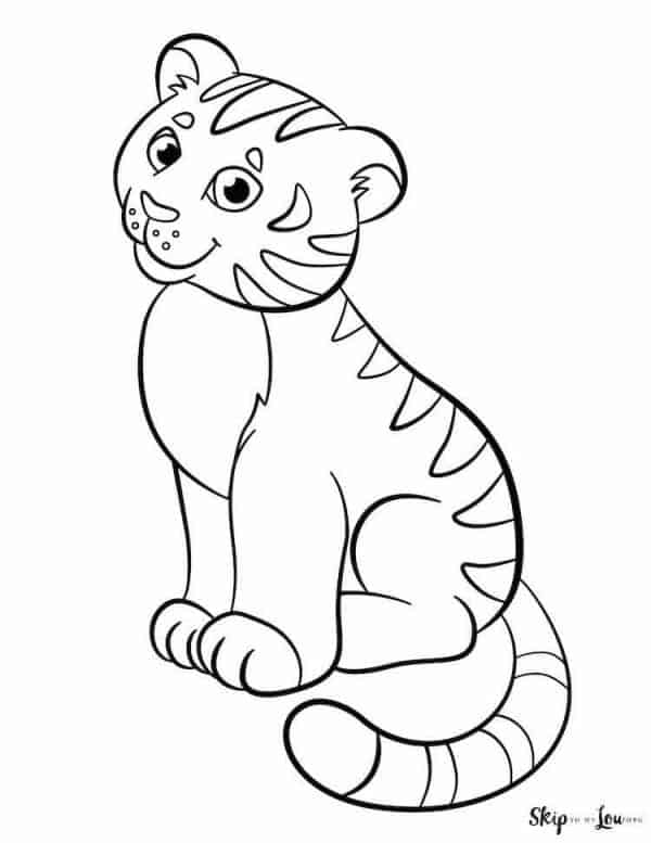 Tiger coloring pages skip to my lou