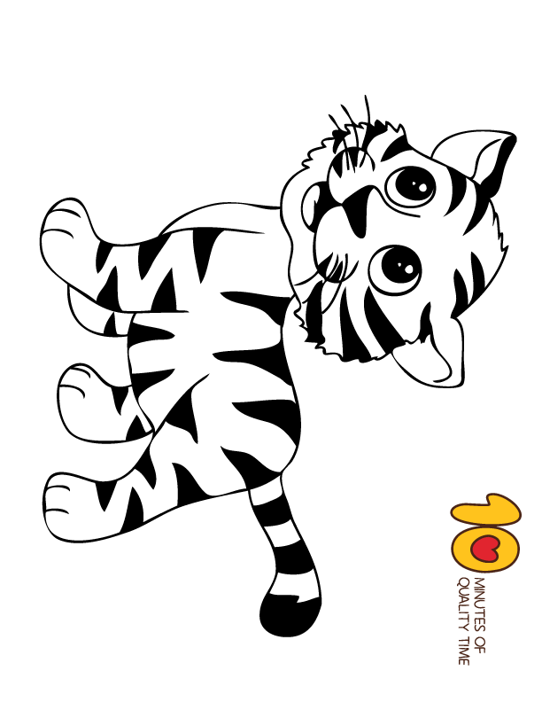 Tiger coloring page â animal coloring pages animal coloring pages tiger drawing for kids coloring pages