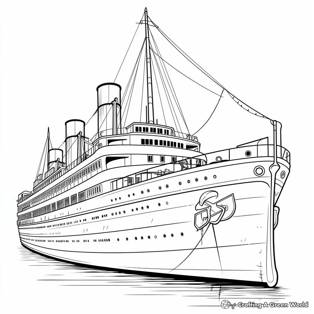 Titanic coloring pages