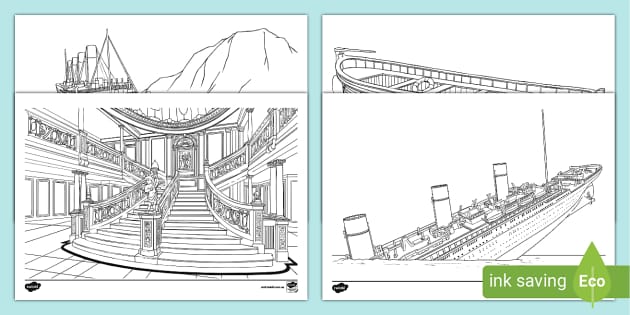 Titanic colouring pages