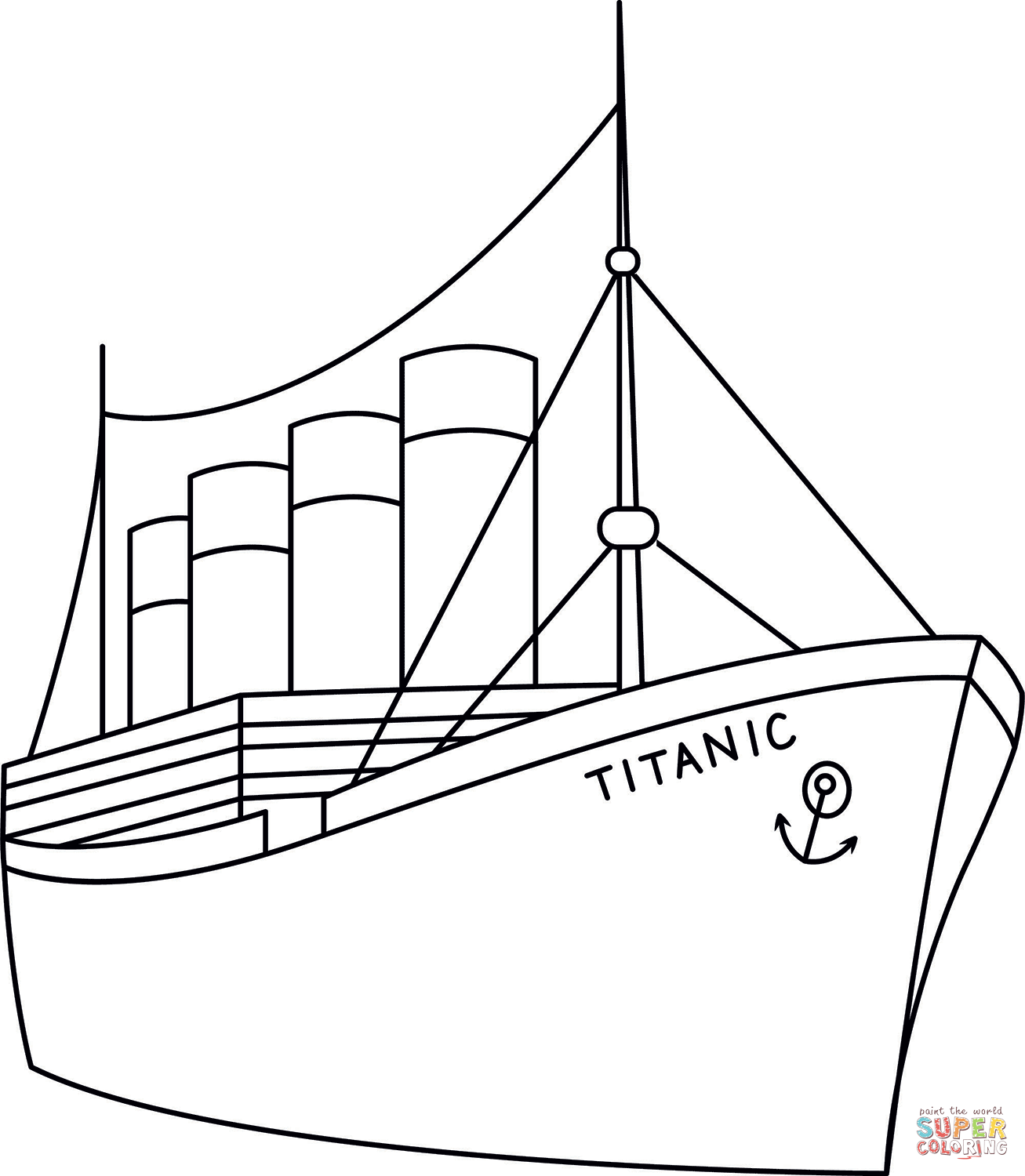 Titanic coloring page free printable coloring pages